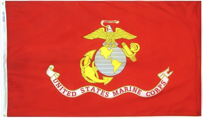 Annin Flagmakers U.S. Marine Corps Military Flag USA-Made to Official Specifications  Officially Licensed  3 x 5 Feet (Model 439005) - Image 1